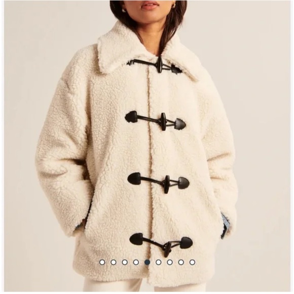 Abercrombie Toggle Sherpa jacket size large - Picture 2 of 8
